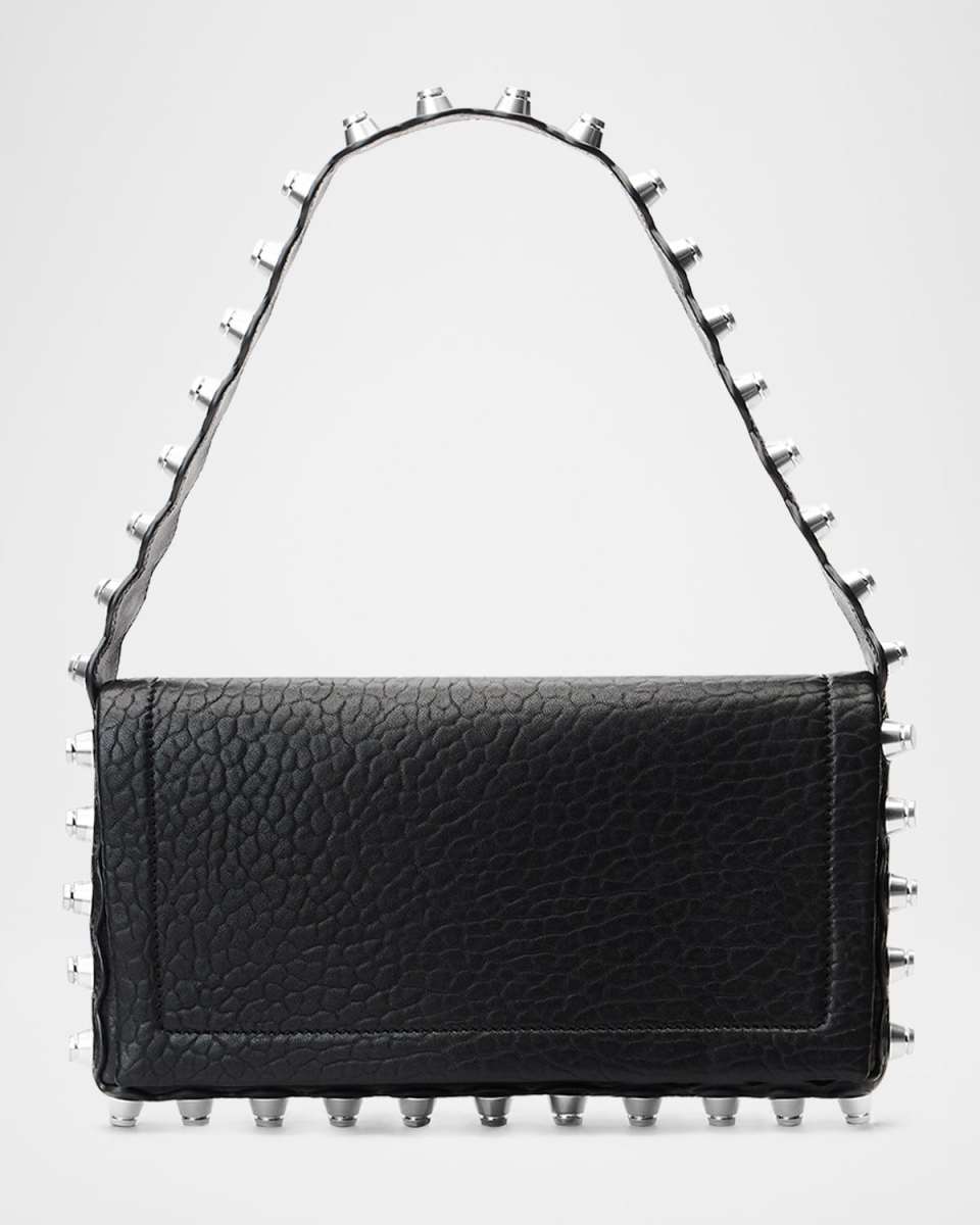 Roz Flap Studded Leather Shoulder Bag